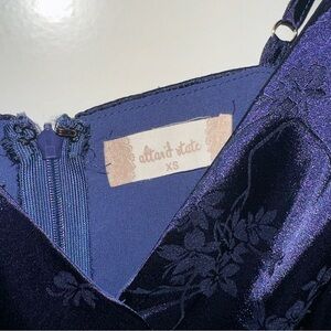 altard state navy satin dress!